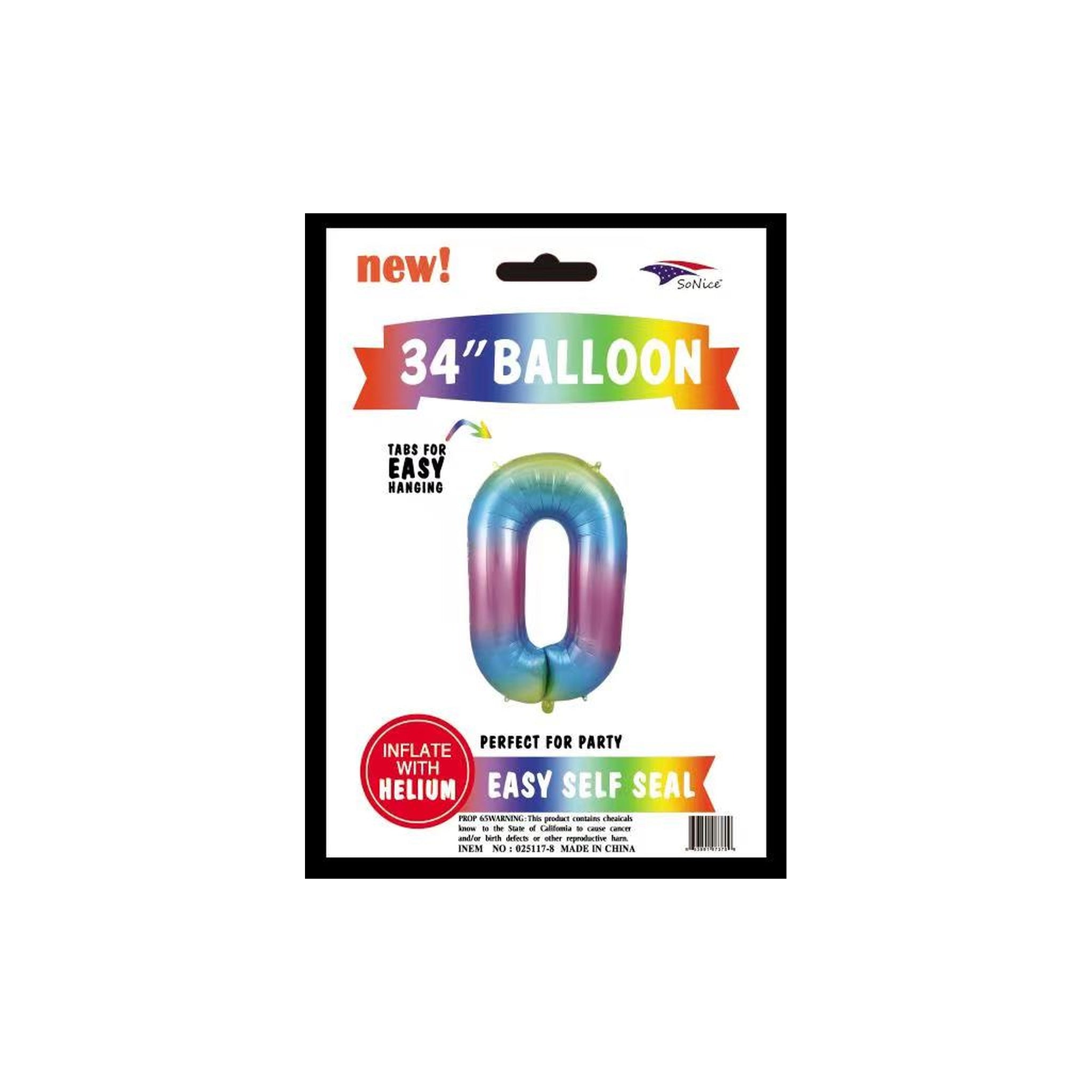 34" Foil Balloon Pastel #0